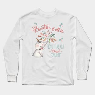 Blessed Aunt T-shirts - Whimsical Elephant Gifts for Aunts Long Sleeve T-Shirt